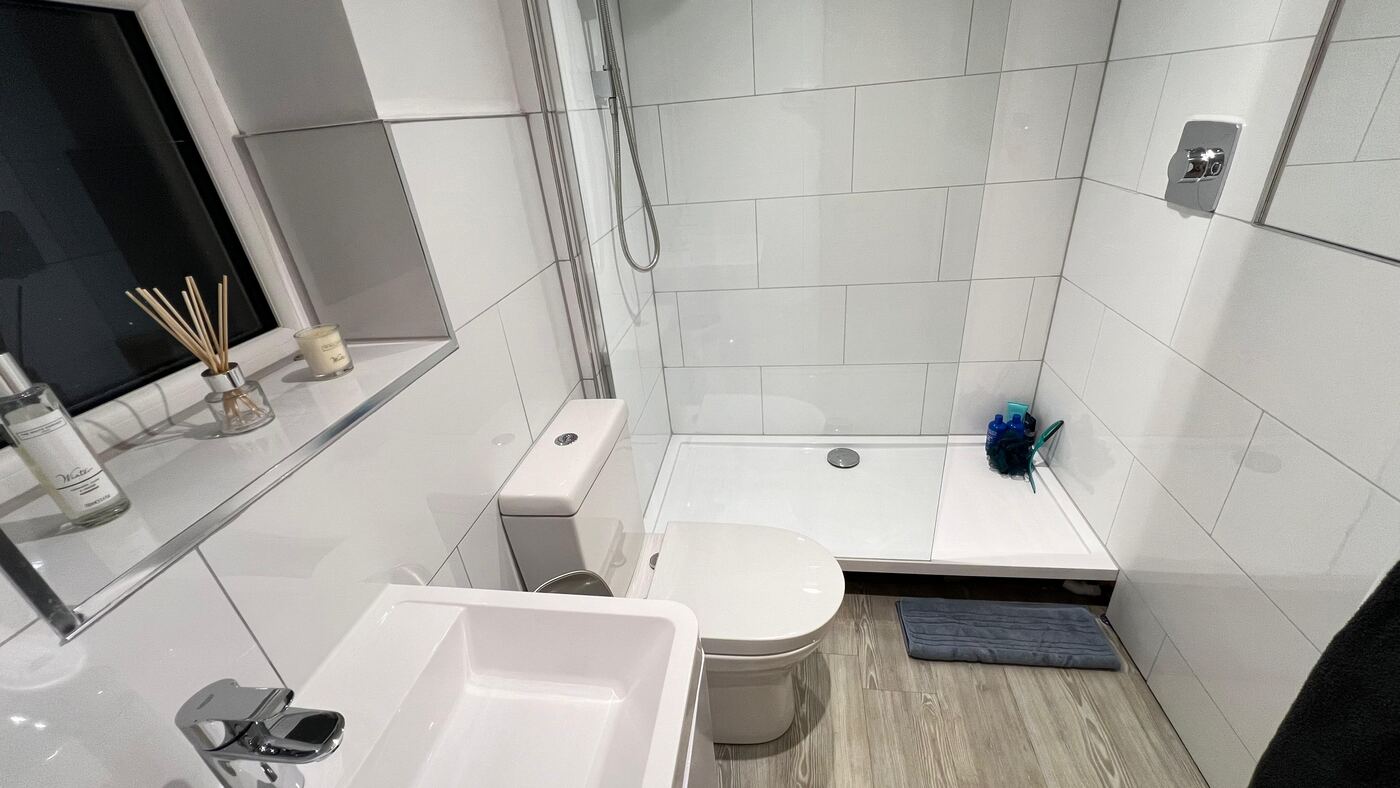 Tiled shower room