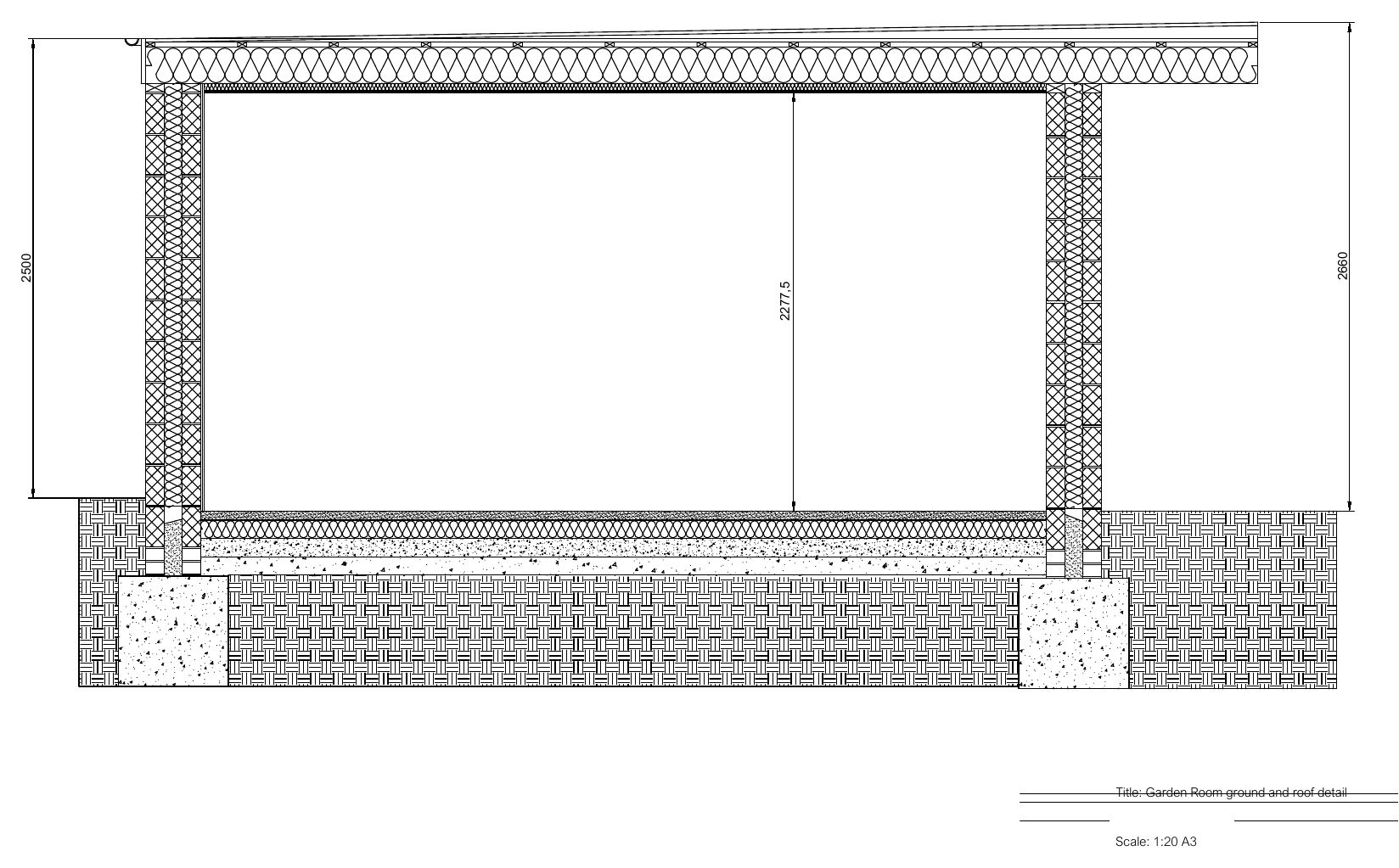 Building control section through a garden room